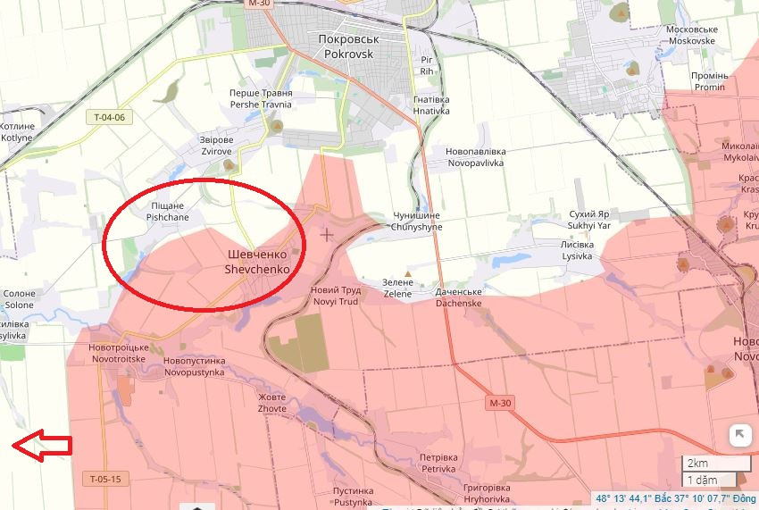 Còn Viện Nghiên cứu Chiến tranh Mỹ (ISW) và Bộ Quốc phòng Anh cho biết, cuộc tấn công của RFAF nhằm vào phạm vi bao phủ phía nam Pokrovsk trên một mặt trận rộng. Vì vậy, các chuyên gia ISW viết rằng “đoạn video có định vị địa lý công bố ngày 15/12 cho thấy, RFAF đã tiến về phía đông làng Ukrainka (phía nam Pokrovsk và phía tây Selidovo)”, còn người Anh cho rằng “RFAF đã chiếm được làng Shevchenko (phía nam Pokrovsk)".