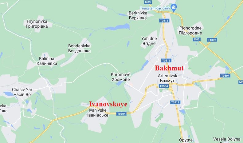 Trên hướng tiến công phía nam, lực lượng Wagner đã tiến vào các khu định cư Stubochki, Chasovyar và Ivanovskoye. Đặc biệt khi Ivanovskoye “vỡ trận sớm”, thì gần 10.000 quân Ukraine ở trong thành phố Bakhmut sẽ mất chỗ dựa sườn phía nam và quân Nga sẽ đẩy nhanh tốc độ bao vây Bakhmut. 