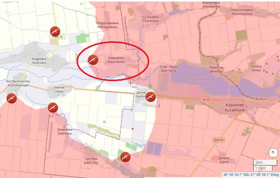 Trong đó đáng chú ý là RFAF đã giành quyền kiểm soát làng Shevchenko ở khu vực phía tây thành phố Kurakhove. Tin tức này đánh dấu một thắng lợi chiến lược khác của Nga, trong cuộc chiến và một lần nữa chứng tỏ sức mạnh của những thay đổi mới trong tư duy chiến thuật quân sự của nước này.