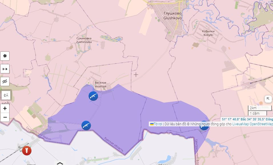 Các kênh giám sát của cả Nga và Ukraine đều thông tin rằng, ngày 23/9, theo hướng Kursk, Quân đội Ukraine tiếp tục rút lực lượng về bên kia biên giới. Trong khi đó, để ngăn bước phản công của Quân đội Nga ở Kursk, quân Ukraine đã thực hiện mũi đột phá vào Glushkovo.