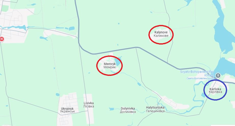 Nhà báo Julian Lepke của tờ Bild chỉ ra rằng, sau khi để mất Kalynove và Memryk, Quân đội Ukraine buộc phải rút lui khỏi khu vực rộng 8 km2 khác xung quanh Karlivka, nơi trước đây họ đã kháng cự ngoan cường trong vài tháng. Hiện nay, phần phía bắc và phía nam của mặt trận Donetsk có nguy cơ bị rơi vào tay Nga.