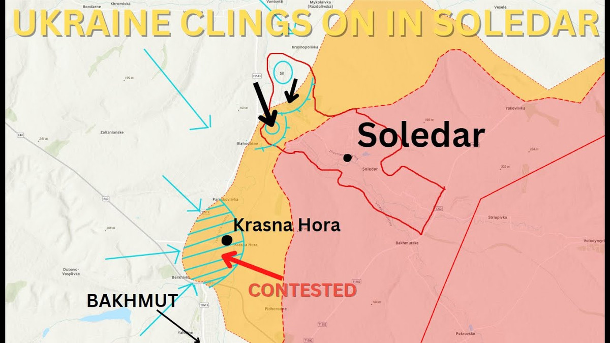 Sau nhiều tháng chiến đấu, Quân đội Nga đã tràn ngập thị trấn chiến lược Soledar nằm ở phía đông bắc và cách thành phố Bakhmut 11km; sau đó họ đã đẩy mạnh các đợt tiến công vào thành phố Bakhmut, mục tiêu quan trọng nhất của chiến dịch. 