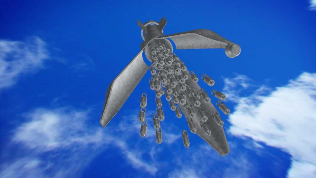 Bom, đạn chùm là vũ khí gây tranh cãi vì khi kích nổ sẽ phân tán các quả đạn nhỏ ra khu vực rộng lớn. Các quả đạn nhỏ có thể không phát nổ hết khi được bung ra và có thể gây rủi ro lâu dài cho bất cứ ai chạm phải.