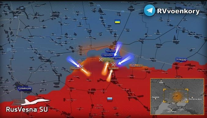 Còn trên hướng Nam Donetsk, sau nhiều lần tiến công không ngừng nghỉ, Quân đội Ukraine được cho là cuối cùng đã chiếm được mỏm đá Vremievsky ở hướng Nam-Donetsk. Điều này đã được công bố bởi Thứ trưởng Bộ Quốc phòng Ukraine Anna Malyar. 