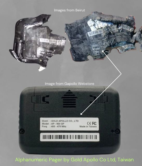 Trên khắp lãnh thổ Lebanon, từ Beirut đến Thung lũng Bekaa, có tới năm nghìn máy nhắn tin nhãn hiệu AR-924 giống hệt nhau, do công ty Gold Apollo của Đài Loan sản xuất, đồng loạt phát nổ. Loại máy nhắn tin này phổ biến ở Lebanon do giá thành rẻ, độ bền và pin dung lượng cao. 