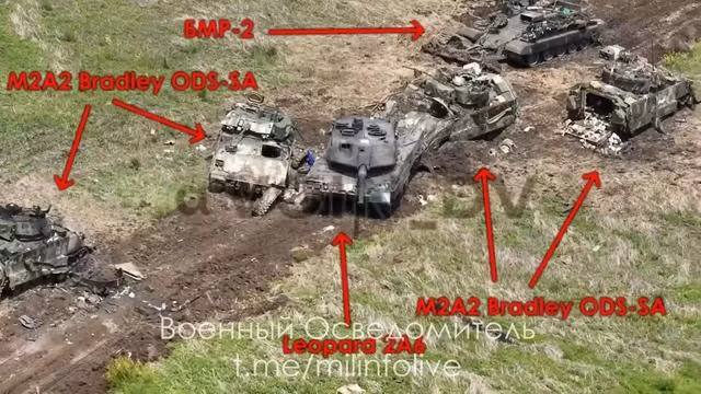 Hiện quân đội Nga và Ukraine vẫn đang giao tranh ác liệt tại khu vực Zaporozhye, trong đó Lữ đoàn bộ binh cơ giới số 47 của Quân đội Ukraine được phía Nga công bố rộng rãi là đã mất nhiều xe tăng chiến đấu chủ lực Leopard 2 và Bradley. Ảnh: OC.