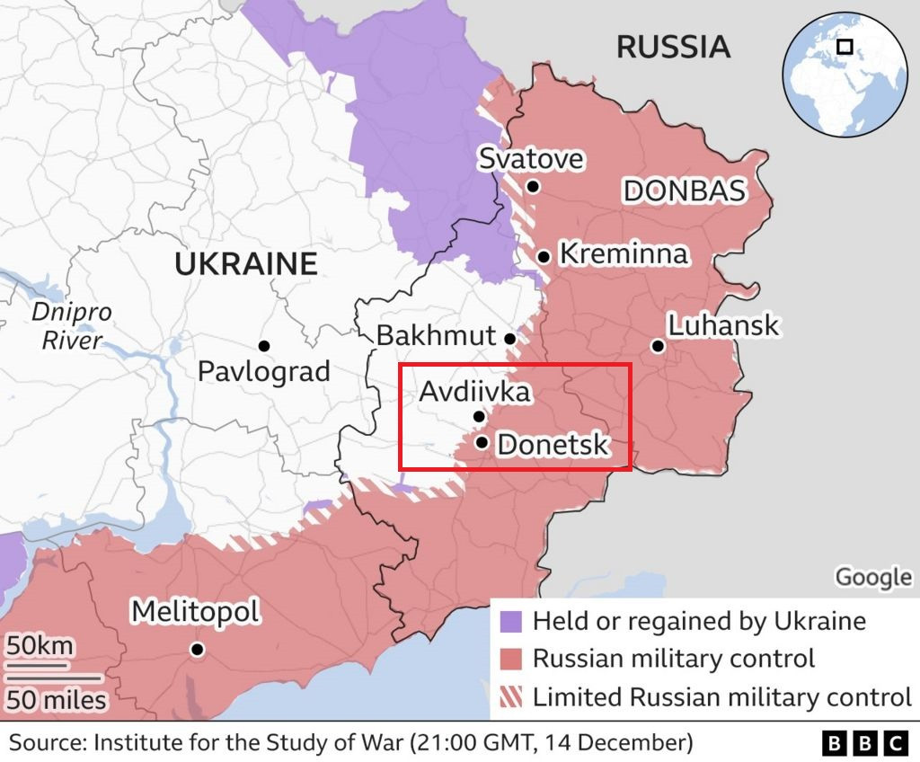 Trong “chiến dịch quân sự đặc biệt” của Nga tại Ukraine từ ngày 24/2/2022 đến nay, Avdeevka là mục tiêu quan trọng của chiến dịch. Nhưng cho đến nay, Quân đội Nga chưa thể chiếm tiền đồn này; cho dù họ đã tập trung lực lượng lớn trên hướng này.