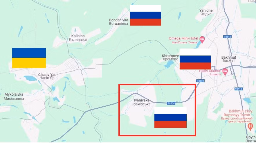 Tại làng Ivanivsk, nằm ở cửa ngõ đông nam của Chasov Yar, Quân đội Ukraine đã phát hiện các lực lượng Nga tại đây, bao gồm Sư đoàn bộ binh cơ giới số 6 của Tập đoàn quân số 3 mới thành lập và Trung đoàn bộ binh cơ giới số 1307 của dân quân Donetsk thân Nga; tổng cộng khoảng bốn trung đoàn.