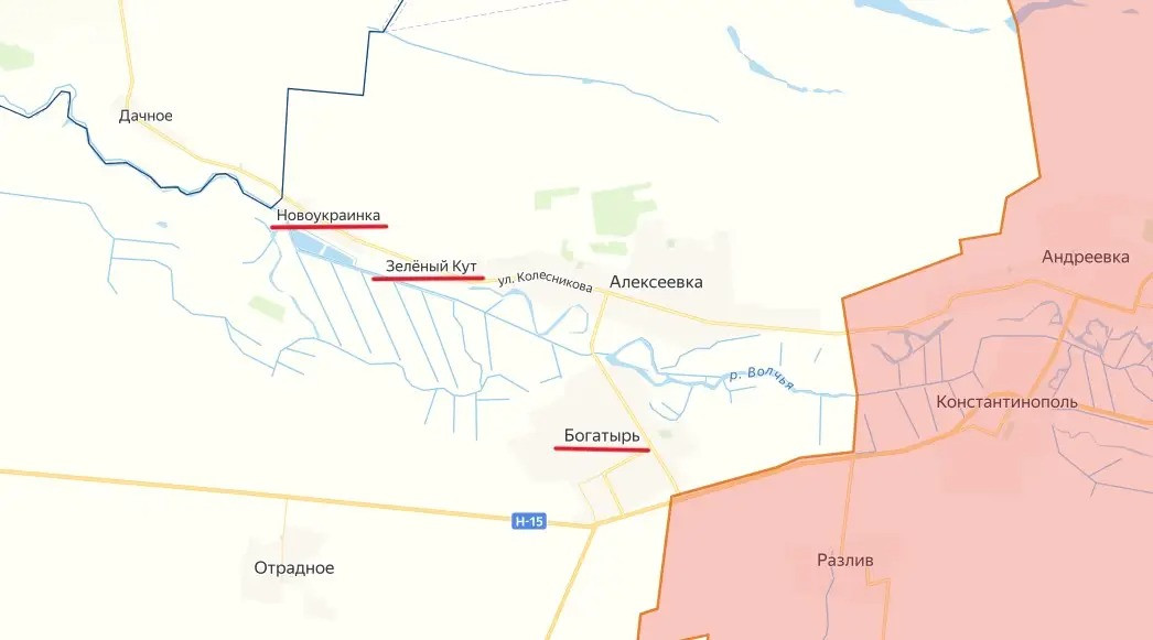 Theo Bộ Quốc phòng Nga, các đơn vị thuộc Cụm Vostok tiếp tục tấn công sâu vào hệ thống phòng thủ của AFU ở khu vực Nam Donetsk, từ Velyka Novosyolka kéo tới nam Pokrovsk, gây nhiều tổn thất về quân số và vũ khí, trang bị của ba lữ đoàn bộ binh cơ giới, một lữ đoàn phòng thủ lãnh thổ AFU tại các làng Poddubnoye, Zelenoe Pole, Bogatyr, Komar, Otradnoye và Volnoye Pole thuộc Nam Donetsk.