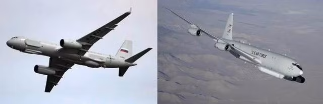 Trong tác chiến liên hợp, Quân đội Mỹ sử dụng máy bay giám sát chiến trường chung Boeing E-8, dựa trên khung thân máy bay Boeing 707. Do đó, các đặc tính bay của Boeing E-8 và Tu-214R là tương đương nhau.