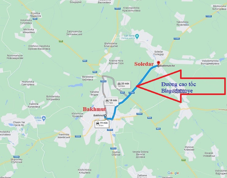 Nhưng hiện tại, quân đội Nga đã kiểm soát các điểm chiến lược chính của Soledar, đặc biệt là con đường cao tốc Blagodatnoye. Sau khi quân đội Nga kiểm soát hoàn toàn đường cao tốc Blagodatnoye, Quân đội Ukraine gặp khó khăn lớn trong việc tiếp tế cho tàn quân Soledar và quân Ukraine phòng thủ Bakhmut.