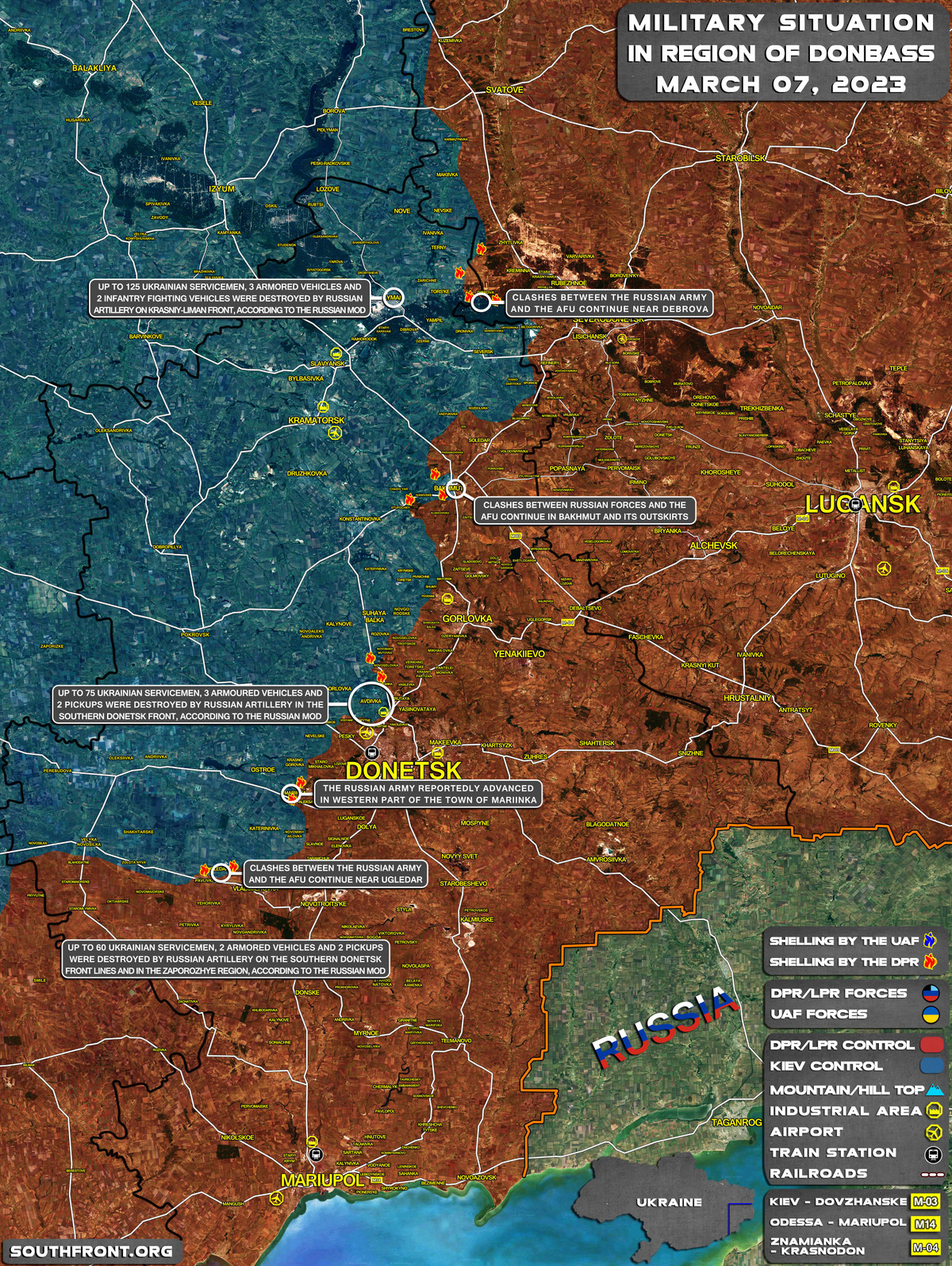 Tiếp tục những thông tin mới nhất về tình hình ở chiến trường Bakhmut trong 24 giờ qua; theo thông tin, các đơn vị lính đánh thuê Wagner của Nga đang tổ chức các mũi tấn công từ nhiều hướng, bao gồm cả từ các khu vực của quận Zabakhmutka đã bị họ tràn ngập trước đó.
