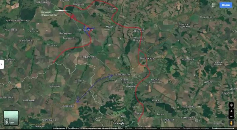 Trong khi đó, hỏa lực bom + pháo + UAV FPV của Nga tiếp tục “phát quang” tại khu rừng Bolshoi Olgovsky, họ cũng cố gắng “thông đường” cao tốc Korenevo-Zeleny Shlyakh, điều này sẽ tạo điều kiện thuận lợi rất nhiều cho việc tiếp tế cho các đơn vị Nga ở khu vực phía dưới. 