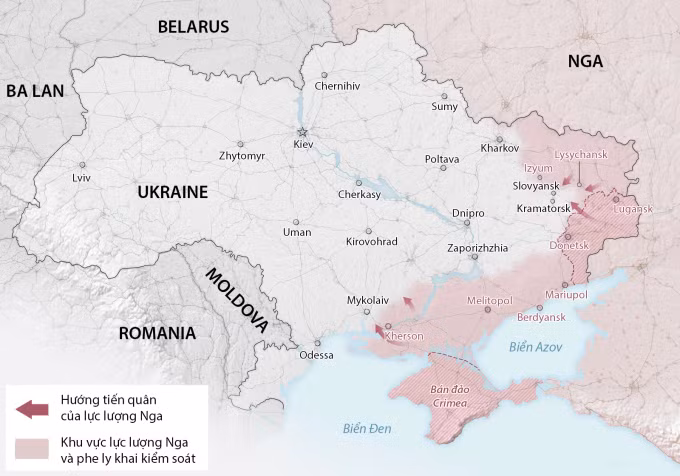 Giới quan sát đang có những phán đoán, mục tiêu tiếp theo của Quân đội Nga là Odessa hay Donbas?
