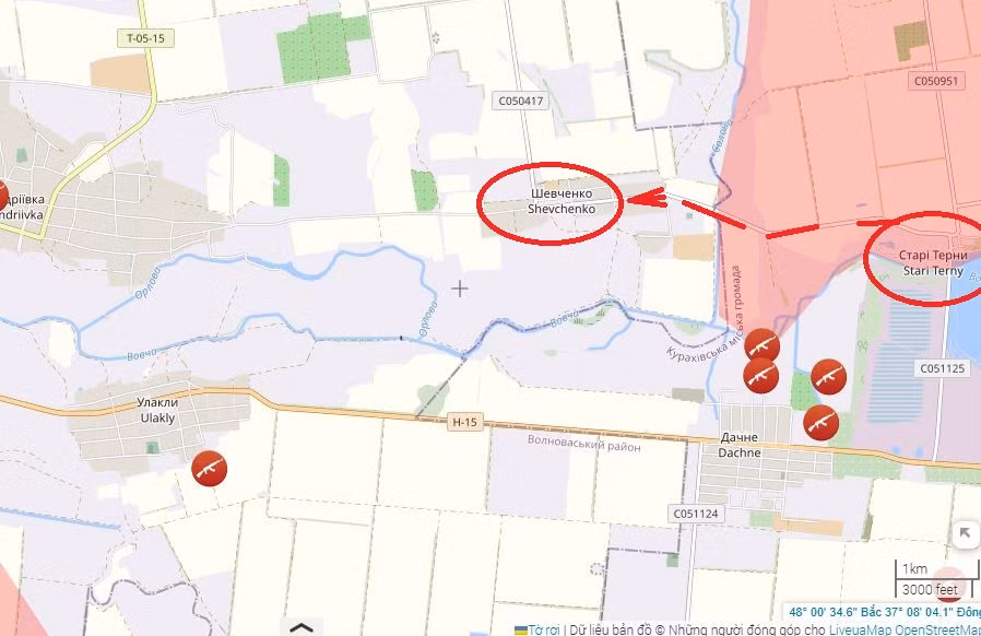 Điều này có nghĩa là quân Nga hoàn thành vượt sông Solenaya và vượt qua hoàn toàn Kurakhove từ phía bắc. Đòn hiểm này của Cụm quân Trung tâm RFAF có thể đánh sập hoàn toàn tuyến phòng thủ của AFU trên khu vực này của mặt trận.