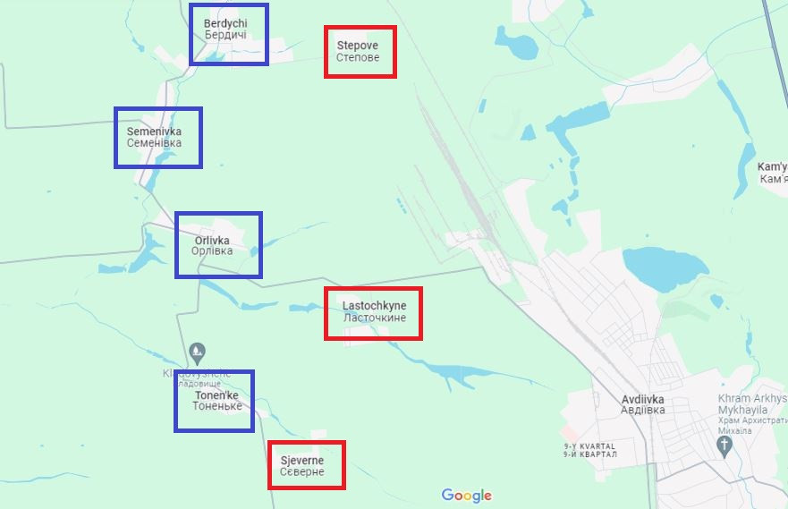 Thực tế là sự xuất hiện của xe tăng Mỹ trong Quân đội Ukraine theo hướng mặt trận này cho thấy, bộ chỉ huy Ukraine đang cố gắng ngăn chặn sự đột phá của tuyến phòng thủ thứ hai ở phía tây Avdiivka; vì thực tế là tuyến phòng thủ đầu tiên của Ukraine là Lastochkino-Severnoye đã bị quân Nga xuyên thủng.