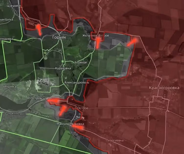 Có khả năng, Quân đội Nga đang quyết tâm dồn lực giải quyết hướng này, trước khi tổ chức bao vây thành phố Pokrovsk. Biểu hiện là quân Nga đang quyết tâm chiếm ngôi làng Izmailivka, với ý định mở rộng hơn nữa kết quả về hướng Hirnyk và Kurakhivka. 