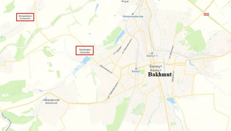 Theo thông tin mới nhất, lính đánh thuê Wagner đã tiến được một chút đến gần làng Bogdanovka và thực hiện một loạt cuộc tấn công theo hướng làng Khromove. Ngoài ra, lính đánh thuê Nga tiếp tục tiến công vào khu vực dân cư ở phía bắc và phía nam của khu vực nội ô Bakhmut.