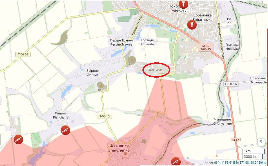 Trong bối cảnh bất ngờ để mất tiền đồn Shevchenko, Bộ Tổng tham mưu AFU không thụ động ngồi yên để RFAF tạo thế bao vây Pokrovsk. Nên nhớ là thành phố Pokrovsk chỉ cách tiền đồn Shevchenko bằng một ngôi làng rất nhỏ là Belgiyka và đó chính là địa giới hành chính của Pokrovsk.