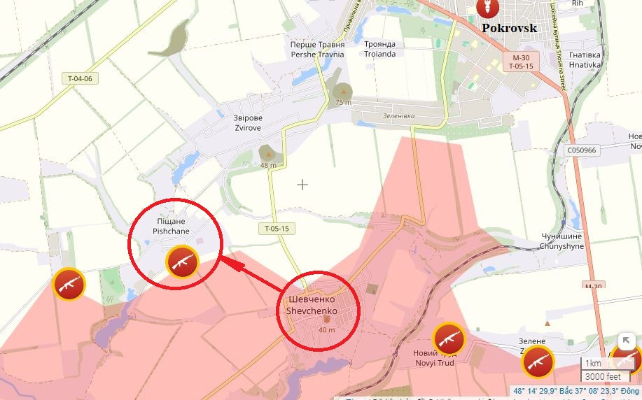 Giao tranh ở khu vực thành phố Pokrovsk, nằm ở phía tây tỉnh Donetsk của Ukraine đã nóng trở lại, sau một thời gian tạm thời đóng băng. Hiện các trận đánh ác liệt giữa hai bên, đang diễn ra chủ yếu ở khu vực phía nam thành phố, xung quanh khu vực đầu cầu ở làng Shevchenko, nằm kề thành phố.