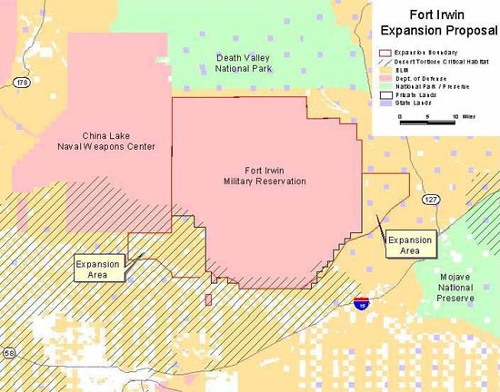 Điều quan trọng là vị trí của trung tâm huấn luyện Fort Irwin trong Quân đội Mỹ, khiến tấm bản đồ này có giá trị quân sự to lớn. Căn cứ huấn luyện nằm ở sa mạc Mojave ở California, có diện tích 2.600 km2. Đây là một trong những căn cứ huấn luyện lớn nhất của Quân đội Mỹ.