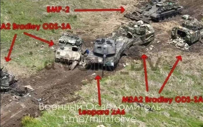 Đối với Ukraine, họ không có máy bay chiến đấu tiên tiến, không có trực thăng vũ trang hiện đại; thậm chí số xe tăng Leopard 2 hiện đã thiệt hại 12 chiếc, 48 xe chiến đấu bộ binh M2 Bradley bị phá hủy. Nhưng phương Tây hứa sẽ bổ sung cho Ukraine số xe bọc thép đã bị thiệt hại; còn máy bay chiến đấu thì chưa.