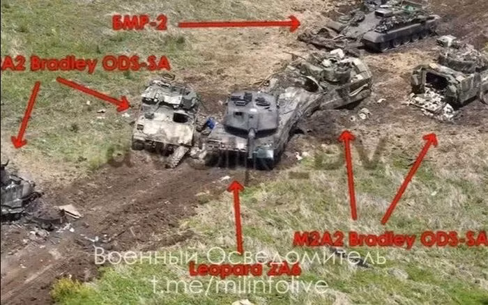 Đối với Ukraine, họ không có máy bay chiến đấu tiên tiến, không có trực thăng vũ trang hiện đại; thậm chí số xe tăng Leopard 2 hiện đã thiệt hại 12 chiếc, 48 xe chiến đấu bộ binh M2 Bradley bị phá hủy. Nhưng phương Tây hứa sẽ bổ sung cho Ukraine số xe bọc thép đã bị thiệt hại; còn máy bay chiến đấu thì chưa.