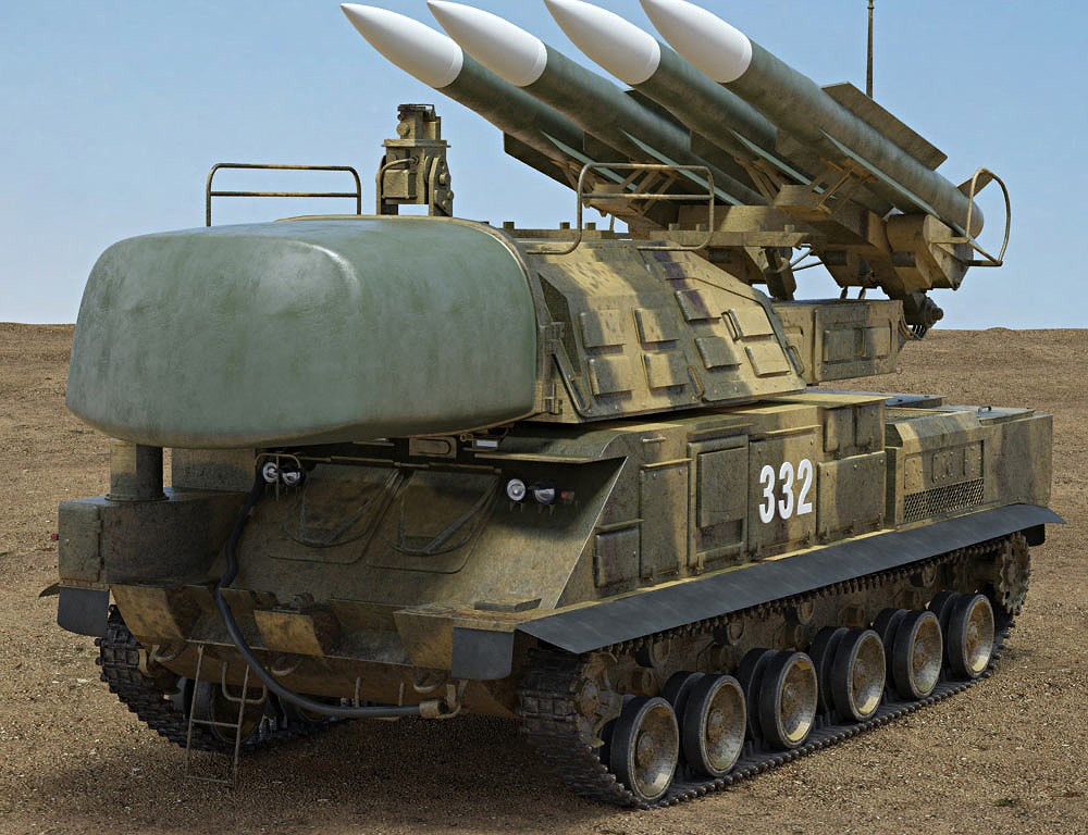 Thứ tư là hệ thống tên lửa phòng không di động BuK-M1, được sản xuất từ năm 1980, loại tên lửa này cung cấp khả năng phòng không bổ sung tầm ngắn hơn cho S-300 và có thể đe dọa nghiêm trọng đến các máy bay chiến đấu của Nga.