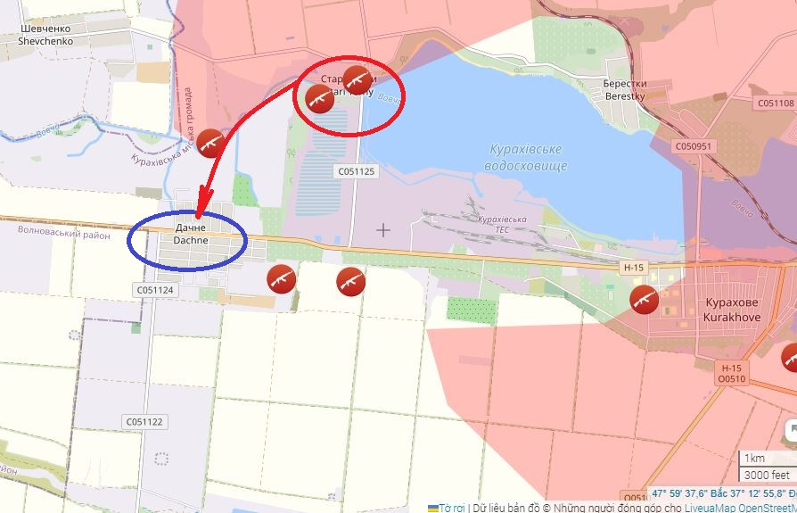 Hiện tại, Lữ đoàn bộ binh cơ giới 114 của RFAF đang chiến đấu ở phía tây bắc Kurakhove. Lữ đoàn này đã chiếm được làng Stari Terny chỉ trong vài ngày, giúp RFAF không chỉ có thể đánh tan AFU ở phía bắc Kurakhove, mà còn đang phát triển về hướng làng Dachne, nơi được ví là “cái nút” của Kurakhove. 