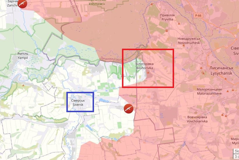 Thứ hai, RFAF về cơ bản đã kiểm soát toàn bộ lãnh thổ tỉnh Luhansk. Ngày 19/4, RFAF bất ngờ phát động một cuộc tấn công dữ dội theo hướng Seversk (bắc Donetsk), vốn đã im lặng trong một thời gian dài và chiếm được một khu vực rộng lớn gần Belogolovka. Không hề có một hệ thống công sự phòng thủ lớn nào của Ukraine ở khu vực này.
