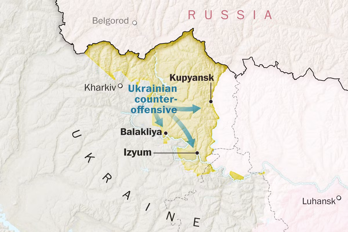 Theo một số nguồn tin độc lập, hiện tại khu vực Kupyansk, các lực lượng vũ trang Ukraine lại cố gắng tấn công các vị trí của Nga theo hướng Novo-Shelivsk và cuộc tấn công của hai đơn vị Ukraine đã bị đẩy lùi. Theo hướng Swatow, quân đội Ukraine cũng tấn công vùng ngoại ô Yajdne và bị quân đội Nga chặn đứng. 