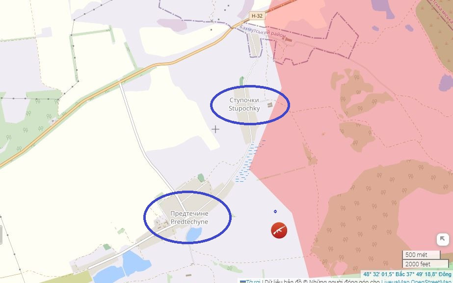 Tuy nhiên, việc phát triển tiến công trên hướng nam Chasiv Yar của RFAF vẫn gặp vô vàn khó khăn, khi quân Ukraine tiếp tục kháng cự quyết liệt; đặc biệt là ở khu vực có nhiều cứ điểm kiên cố, một trong số đó nằm giữa làng Stupochki và Predtechino.