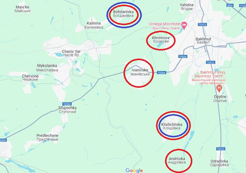 Các trận đánh ác liệt tiếp tục diễn ra ở các khu vực Bogdanovka, Khromovo, Andreevka và Ivanovsky. Vào ngày 20/1, có thông tin cho rằng Bogdanivka đã được đặt dưới sự kiểm soát hoàn toàn; nhưng thông tin này vẫn chưa được Bộ Quốc phòng Nga chính thức xác nhận. 