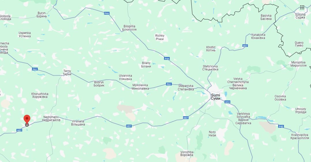 Vị trí của làng Korovinci có nhiều điểm đặc biệt, khi không nằm trong khu vực rừng phía đông thành phố Sumy, mà nằm dọc theo đường cao tốc H-07, cách thành phố Sumy 70 km về phía tây và cách khu vực giao tranh hiện tại hơn 100 km. Và tình báo RFAF cũng phát hiện đây là sở chỉ huy của Lữ đoàn bộ binh cơ giới 47.