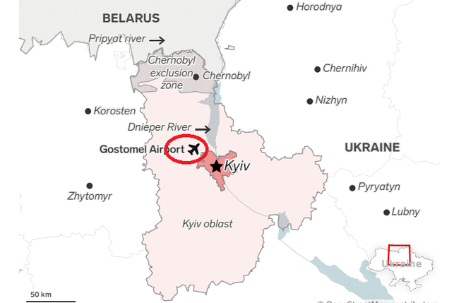 Xét theo tình hình hiện tại, sân bay Antonov, nơi rất gần Kyiv và mấy ngày trước đây, đã trải qua những cuộc chiến đấu khốc liệt, hẳn là một vị trí quan trọng mà quân đội Nga định đánh chiếm.