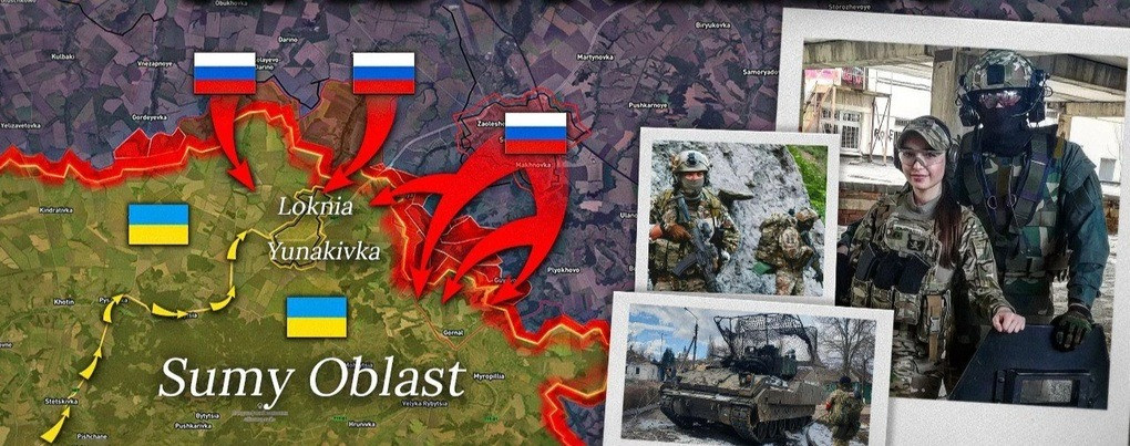 Ngoài ra, quân đội Nga (RFAF) đã đạt được thành công lớn ở tỉnh Sumy của Ukraine. Sau khi kiểm soát hoàn toàn làng Basivka và khu vực phía đông, quân Nga bắt đầu tấn công vào Yunakivka, điểm tập kết quân sự lớn nhất của Ukraine tại khu vực biên giới tỉnh Sumy.