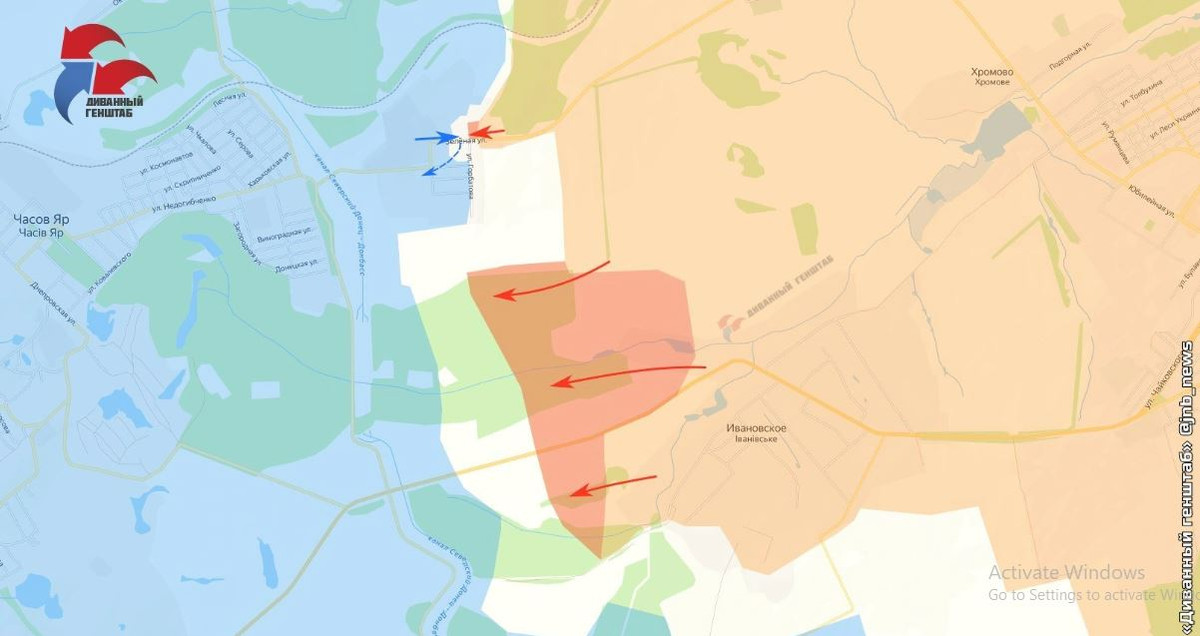 Có thêm thông tin cho biết, quân Ukraine bị tổn thất, tiếp tục rút lui về hướng tây, rơi vào cái gọi là “miệng núi lửa”, một khu vực do hỏa lực của quân Nga đang bắn dữ dội từ nhiều hướng cùng một lúc; trực tiếp từ tiểu khu Kanal, phía bắc từ làng Kalinovka và cả cả ở phía nam, từ làng Ivanovka.