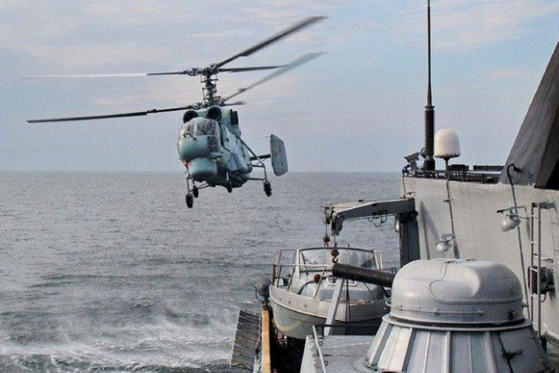 Người phát ngôn Hạm đội Biển Đen cho biết: “Để thực hiện nhiệm vụ phối hợp chiến đấu, các phi công của máy bay trực thăng săn ngầm Ka-27PS trên tàu “Đô đốc Grigorovich”, đã tiến hành một số bài huấn luyện theo kế hoạch trên biển, để tìm kiếm và theo dõi tàu ngầm”.