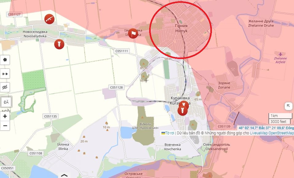 Được biết, Tiểu đoàn bộ binh 210 đã bị tổn thất rất nặng nề bởi hỏa lực bom + pháo của quân Nga; cấp trên hứa sẽ có quân tiếp viện cho Tiểu đoàn 210, nhưng thực tế là họ chưa bao giờ đến ”. Kết quả là Tiểu đoàn 210 quyết định rời khỏi vòng vây và rút khỏi các vị trí chiến đấu của mình ở Gornyak,