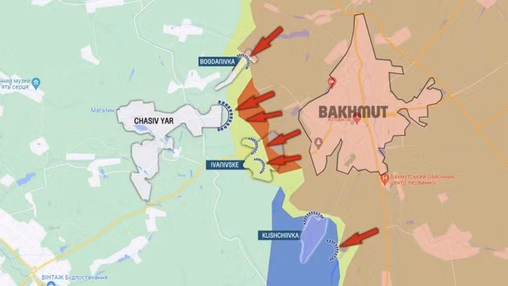 Gần đây, trong bối cảnh viện trợ quân sự của NATO có thể sẽ sớm đến, Quân đội Nga đã bất ngờ thay đổi chiến thuật khi tấn công pháo đài Chasov Yar ở phía tây thành phố Bakhmut và tiến mạnh về phía tây Avdiivka. 