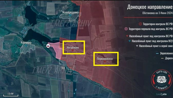 Bắt đầu từ cuối tháng 4, đến khi chiếm được ngôi làng Netailove, thì Lữ đoàn BBCG số 9 của quân đoàn Donetsk chỉ mất có một tháng. Mặc dù Netailove là cứ điểm kiên cố quan trọng của Quân đội Ukraine ở phía tây thành phố Donetsk.