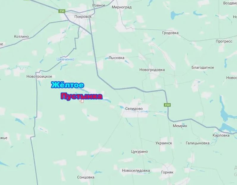 Ở sườn phía tây bắc Kurakhove, trong 24 giờ qua, Cụm quân Trung tâm của Nga đã chiếm thêm khoảng 5 km vuông lãnh thổ ở phía tây bắc khu vực làng Pustynka. Quân Ukraine đã mất các vị trí trong vành đai rừng mà họ cố gắng bám giữ, để che chắn cho quân Nga khỏi tiếp cận trục đường T0515, nối giữa Pokrovsk-Konstantinople, áp sát Pokrovsk từ hướng nam.