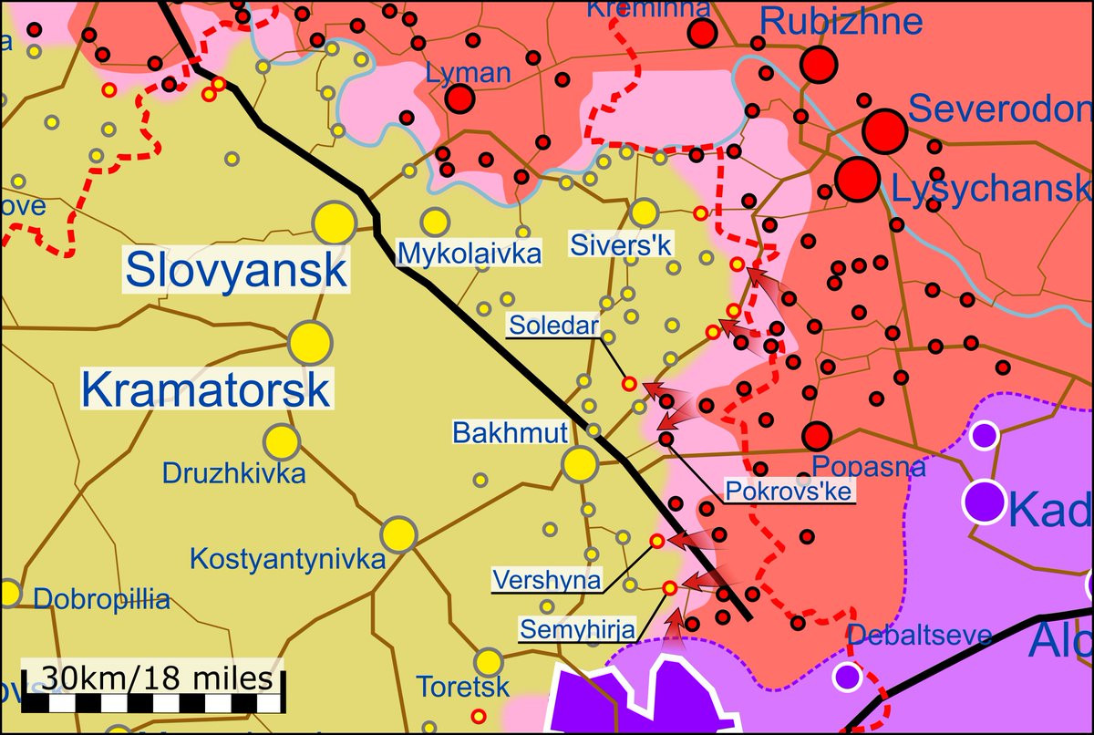 Vừa qua, một phần của đường cao tốc Pokrovsk-Bakhmut-Mikhailovka ở phía đông bắc Vuhledar đã được quân đội Ukraine giành lại quyền kiểm soát, qua đó quân Ukraine nhận được tiếp tế. Nhưng giờ đây, pháo binh Nga đã chấm dứt việc tiếp tế hậu cần của quân đội Ukraine qua con đường này. 