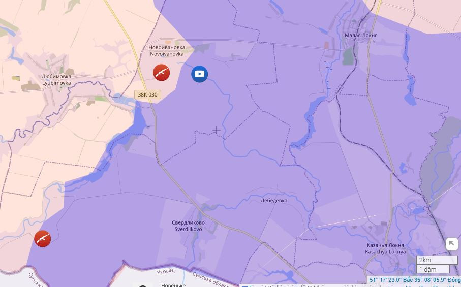 Ngoài ra, giao tranh ác liệt đã nổ ra ở phía nam khu vực làng Novovanovka, ngôi làng này đã trở thành vật cản cho cuộc hành quân về phía đông và phía nam của RFAF, bởi ngôi làng này nằm gần giao lộ của các tuyến đường cao tốc phía đông và phía nam. 