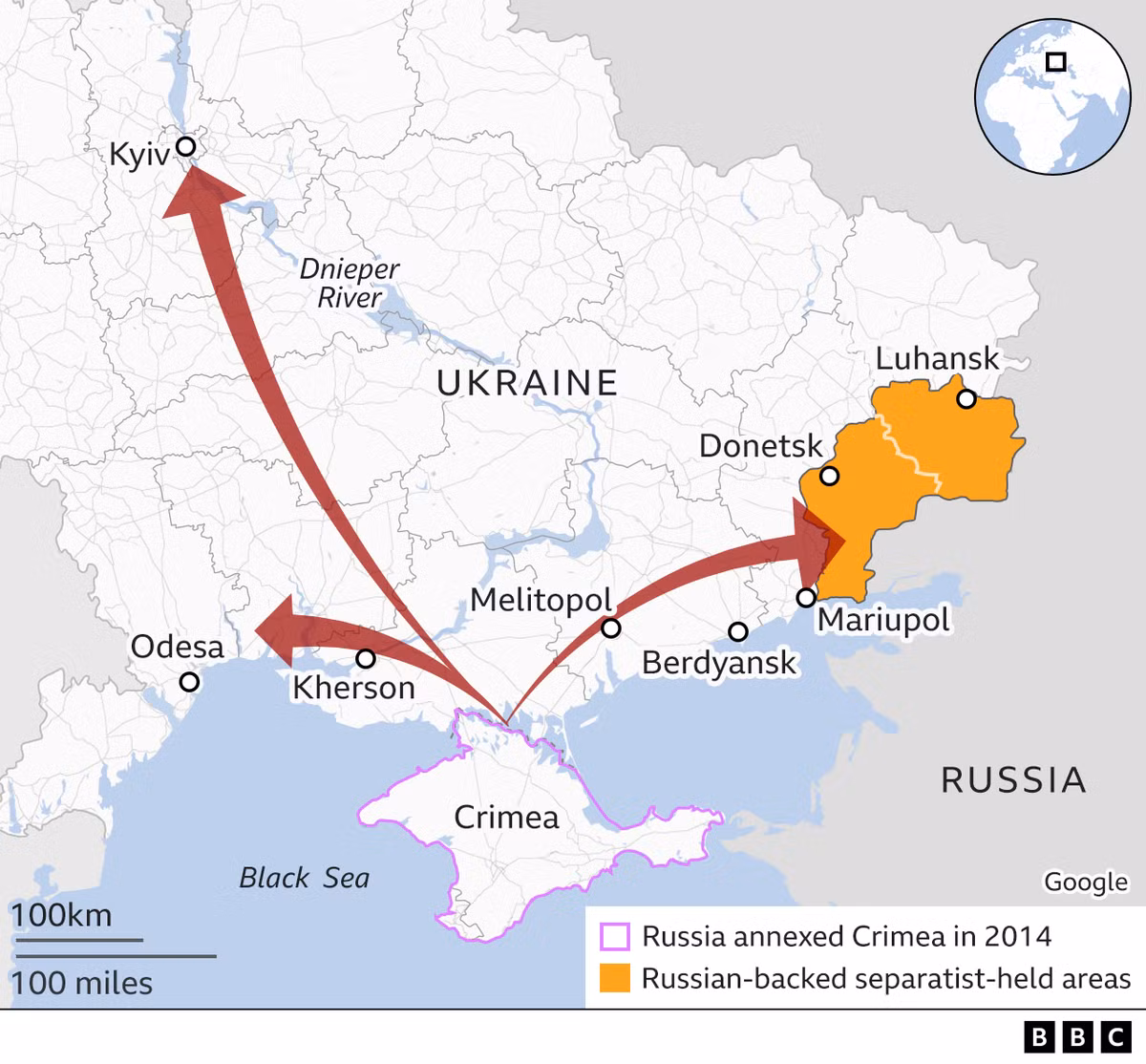 Vào lúc 04:00 sáng nay giờ địa phương, chiến dịch quân sự đặc biệt được Tổng thống Nga Vladimir Putin đưa ra, chiến tranh giữa Nga và Ukraine chính thức bắt đầu. Theo tuyên bố chính thức của Tổng thống Nga Putin, Nga đã phát động chiến dịch quân sự đặc biệt trên lãnh thổ Donbass.