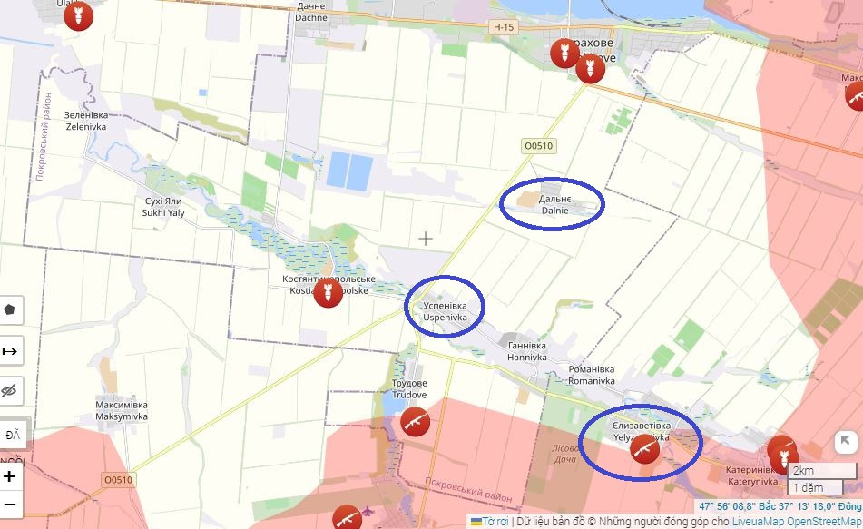 Do vậy Uspenovka là lá chắn bao bọc Kurakhovo từ phía nam; nếu quân Ukraine không giữ được Uspenovka, thì quân Nga sẽ kiểm soát hàng trăm km vuông, phần lớn là bình nguyên bằng phẳng ở khu vực phía nam Kurakhovo.