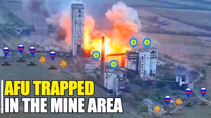 Quân đội Nga nhận thấy, họ không thể dọn sạch toàn bộ quân Ukraine trong thời gian ngắn và cũng không thể dọn sạch khu vực có mìn, cũng như tiếp cận được đường hầm chính. Họ dùng xe tải chở đầy thuốc nổ, nhanh chóng lao tới phía trước, trong xe chứa đầy thuốc nổ mạnh đã được đổ vào mỏ số 3. Trong vụ nổ dữ dội, những quả mìn và quân phòng thủ Ukraine đều bị nổ tung thành từng mảnh. 