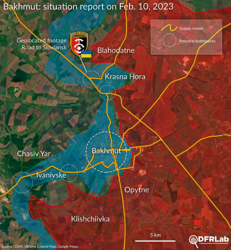 Theo tình hình hiện tại, quân Ukraina sẽ tập trung lực lượng tiếp tục tấn công Berkhovka bên sườn Bakhmut và sẽ sớm phát động tổng tiến công. Sự thành công hay thất bại của cuộc tổng tiến công sẽ phụ thuộc vào việc quân Ukraina có thể giữ được Andreyevka và Kreseyevka hay không? 