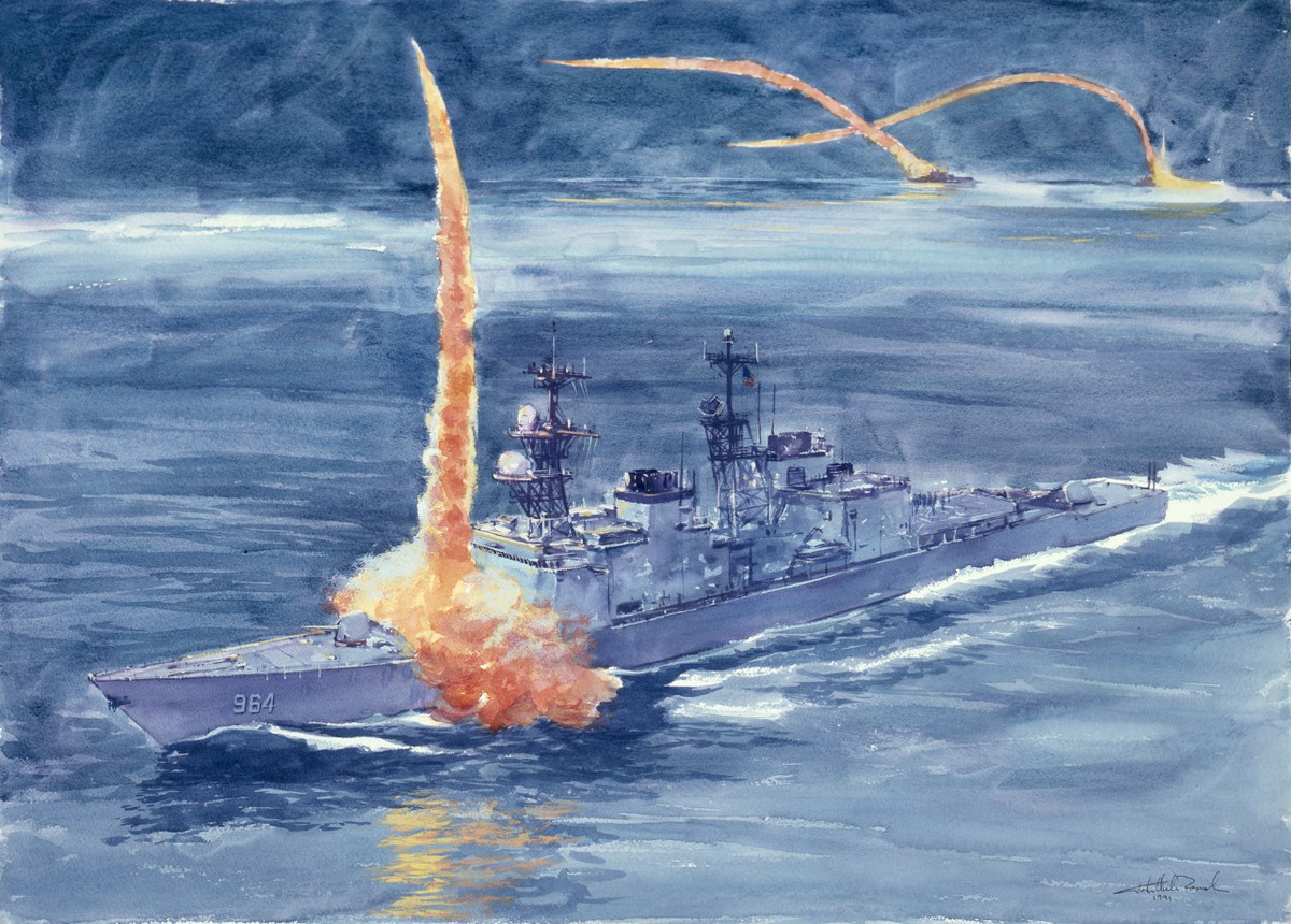 Tàu được đưa vào hoạt động từ ngày 21/2/1976 và bị đưa ra khỏi biên chế vào ngày 27/3/2003 sau khi đã thực hiện hằng trăm nhiệm vụ khác nhau, trong đó có cả việc tham gia hỗ trợ hỏa lực tại chiến dịch Bão táp sa mạc và chiến dịch Vịnh Ba Tư,...