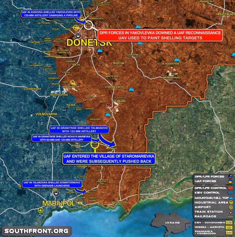 Việc quân đội Ukraine chiếm được khu định cư Staromaryevka, sẽ tạo điều kiện để họ tiến về Telmanovo, giành quyền kiểm soát toàn bộ khu vực và sẽ tạo ra mối đe dọa rất nghiêm trọng đối với DPR. Trên thực tế, điều này sẽ cắt toàn bộ phần phía nam của DPR, khỏi sự hỗ trợ của các lực lượng chính.